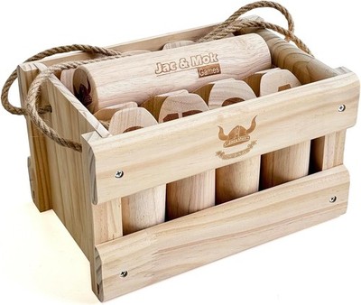 Number Kubb Smite Timber Toss Game Stick Wurfspiel aus Hartholz (mit