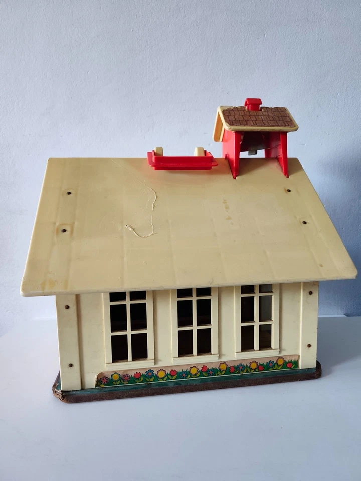 Fisher Price Toys 923 Ecole School Vintage 1971 Made USA Sonnerie Cloche Ancien - Photo 4/4