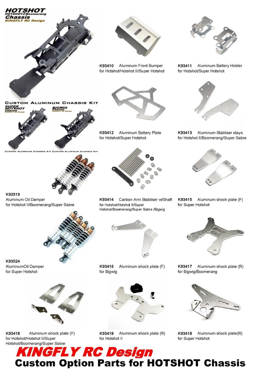 Custom Aluminum parts for TAMIYA 1/10 HOTSHOT/BIGWIG/HOTSHOT2