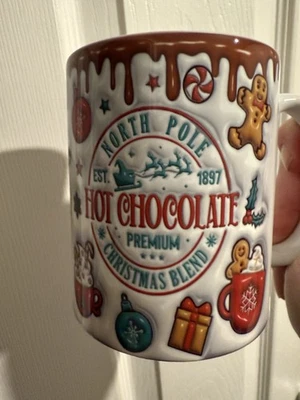 HANDMADE North Pole Hot Chocolate Mug Christmas Gift Xmas Eve Cup Stocking Filler Boxed