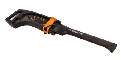 Fiskars 9'' Brush Axe Non Slip Grip. Safety cover.