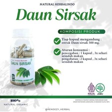 Capsules de feuilles de corossol (Daun Sirsak) 50 pièces Indonesia Natural