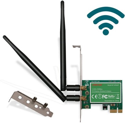LTERIVER AR9287 Wireless Adapter 802.11 N 2,4 GHz 300 Mbps PCIe