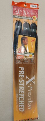 X-pression Expression 100% Kanekalon 3X Braid Hair Pre-Stretched 58''  #3T/27/613