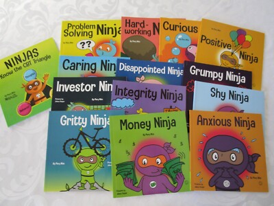 Lot of 23 Ninja Kids Paperback Books by Mary Nhin Positive Kind Helpful Earth +