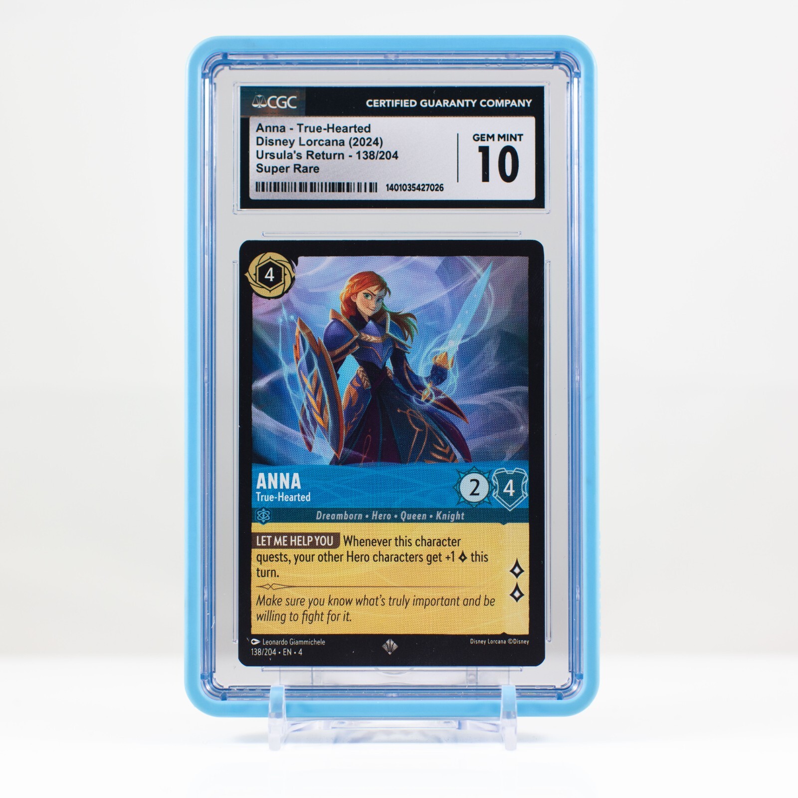 Disney Lorcana Anna #138 Super Rare Ursula's Return - CGC 10 Gem Mint