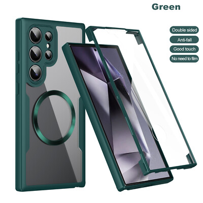 For Samsung Galaxy S26 Ultra S23 S24 S25 FE Full Body Clear Case Mag Safe Cover