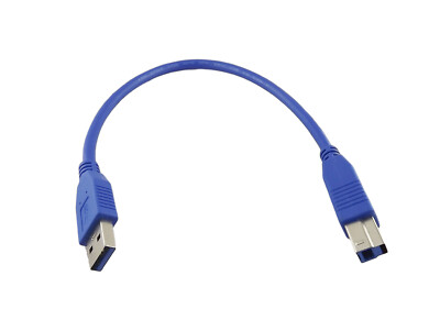 30cm/1ft USB 3.0 Type A Male Plug To B Male Printer Scanner Data Wire Cord Cable