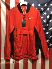 NEW Nike Basketball Pullover Jacket University Red Black AJ3918-657 Size Medium