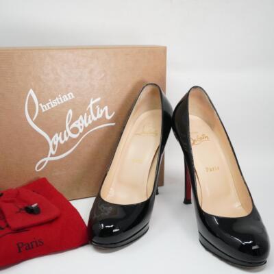 クリスチャン ルブタン ニューシンプルパンプ120 黒 エナメル 37