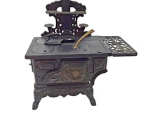 Doll house Stove Cresent Cast Iron Stove Range Salesman’s Sample