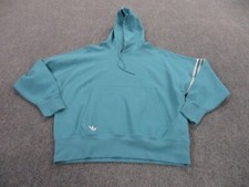 Adidas Sweatshirt Hoodie Adult L Blue Logo C Pullover Spellout Athletic Mens NEW