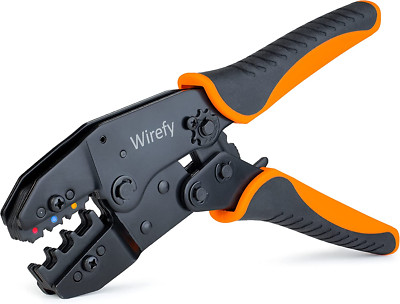 Crimping Tool for Insulated Electrical Connectors - Ratcheting Wire Crimper Tool