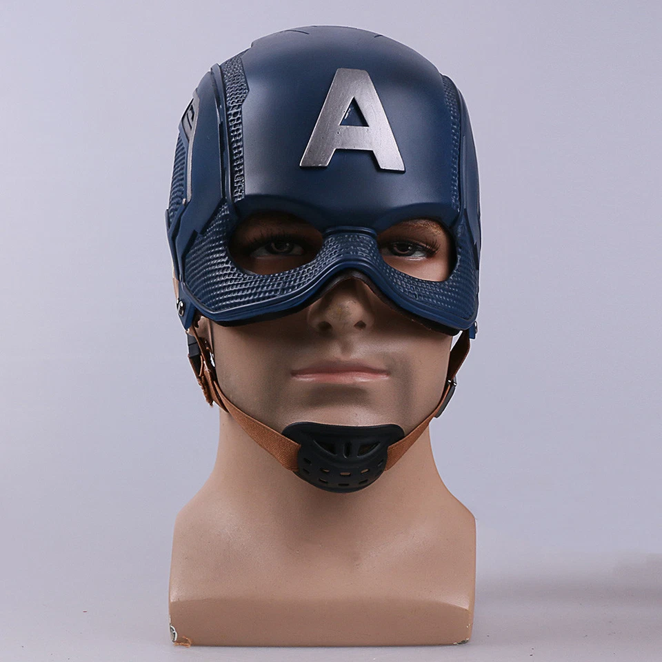 Captain America Helmet Infinity War Steve Rogers Cosplay Mask Props New - Image 3 of 4