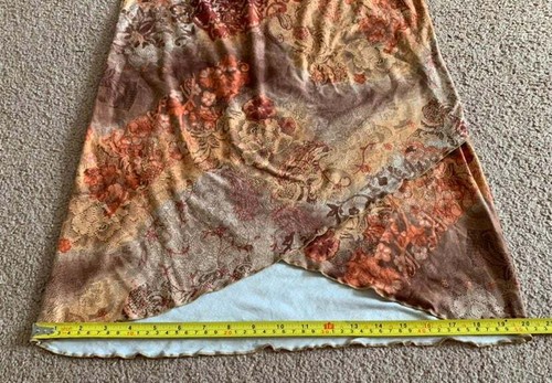 Women's Juniors Skirts Faux Wrap, Wrinkled Tie Dye, Ruffled Knit Lace Hem, Camo - Picture 17 of 80