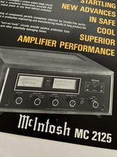 McIntosh MC 2125 Amplifier ORIGINAL DEALER SPEC SHEET