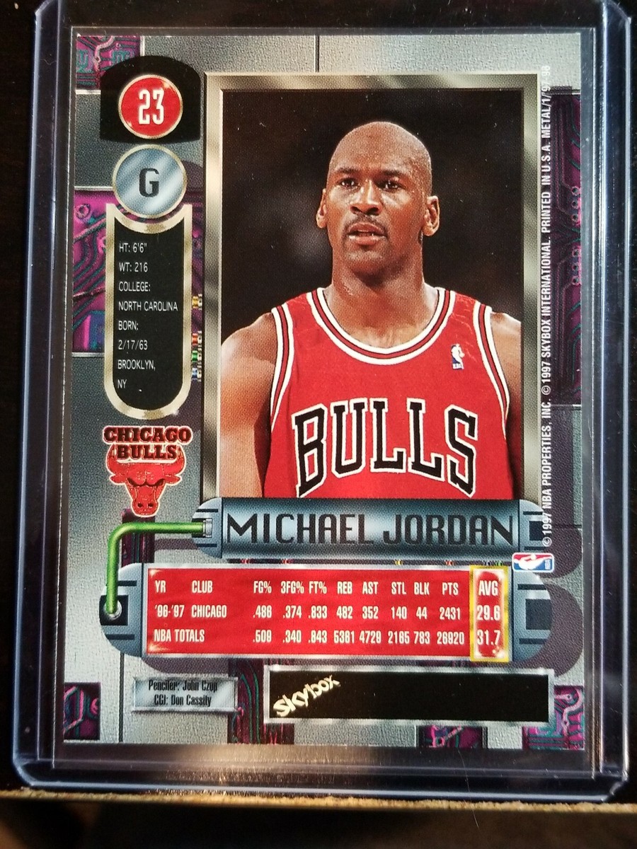 マイケル・ジョーダン 1997-98 l Universe Michael Jordan 1997-98 Metal Universe #23 Rare Bulls The