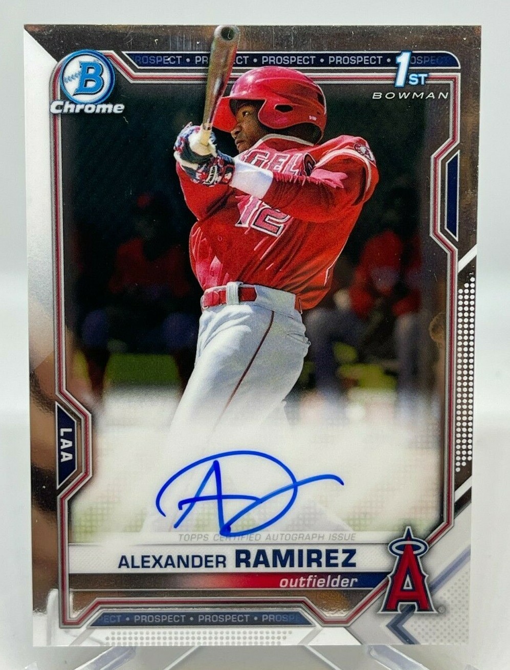 Alexander Ramirez 2021 Bowman Chrome 1st Bowman Auto #CPA-ARA LA Angels
