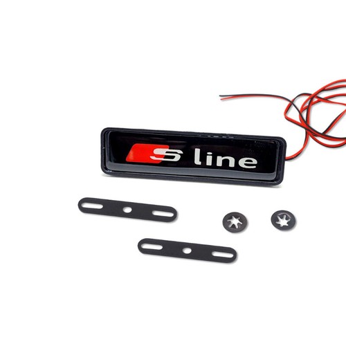 1 Lot D'emblème Griffin Rouge Et Argenté Pour Grille Avant De