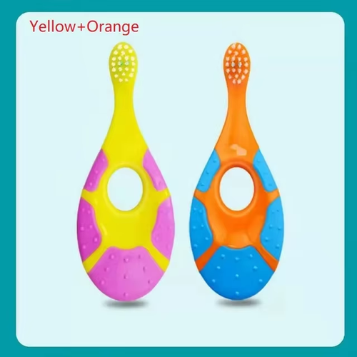 2PCS Kidstoothbrush Children with Soft Bristles Bpa-Free Toddler Toothbrush Trai