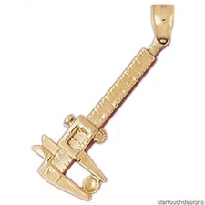 New 14k Yellow Gold Millimeter Gauge Pendant