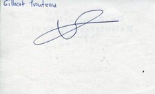 Gilbert Prouteau autograph, French poet, signed album page