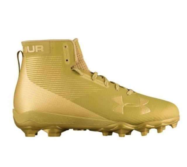 Under Armour Men's 13 Football Cleats Gold MC Hammer Gold Yellow High