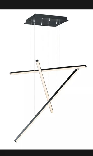 ET2 E21373 Hover 3 Light 48"W LED Linear Chandelier - Black - Picture 4 of 5