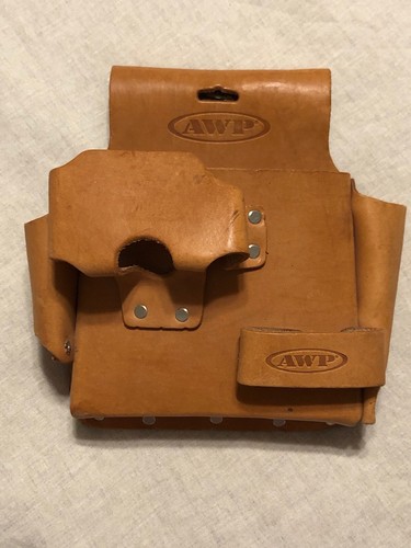 Saddle Leather Tool Belt Bag Pouch 
