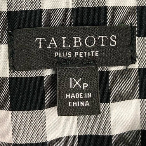 Talbots Gingham Rhinestone Button Top Women’s Size 1X Petite Popover Tunic Plaid - 第 8/9 張圖片