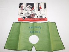 VINTAGE 1950S FUNNY NOVELTY GIFT EXECUTIVE SHORTS FOR THE MAN IN A HURRY IN BOX