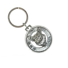 Corgi Keychain, D062KC, 1.5 In, Dog, Welsh, Pet, Metal, Pet, Gift, Made in USA