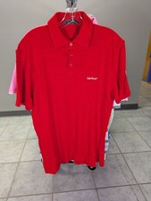 NWT MEN'S G/FORE POLO, SIZE: L, COLOR: POPPY M16 