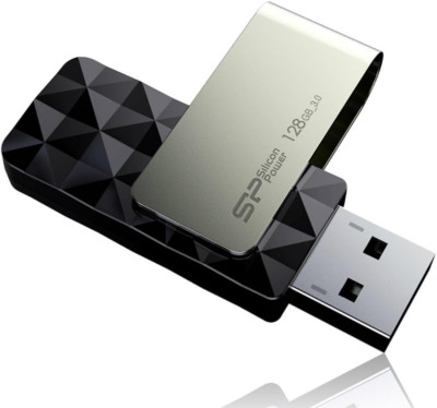Silicon Power 128GB USB 3.2 Gen 1 Flash Drive with Swivel Capless Design, USB 3.