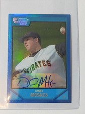 2007 bowman chrome daniel moskos blue refractor ref auto autograph rookie /150