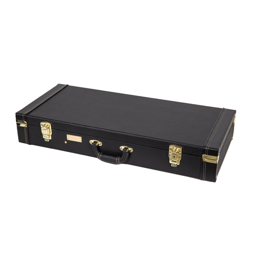 Crossrock Rectangular Wooden Case fits A-style Mandolins with Metal Feet-Black - Picture 3 of 8