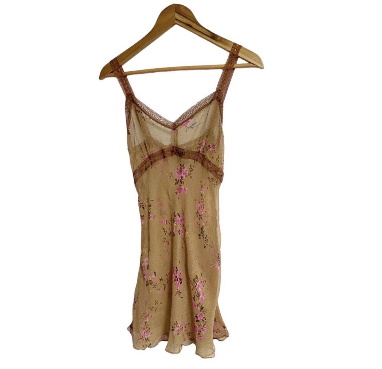 Betsey Johnson True 90’s Sheer Floral Mini Dress … - image 1