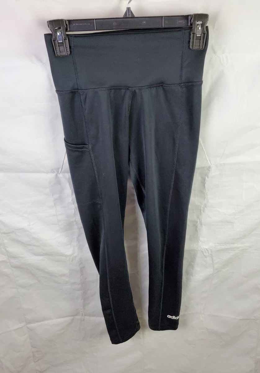 Adidas Leggings Women's XS Black Climalite 7/8 Length Active Logo Yoga  Athletic