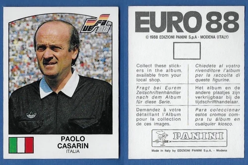 FIGURINA CALCIATORI PANINI EURO 88 - NUOVA/NEW - N.261 PAOLO CASARIN