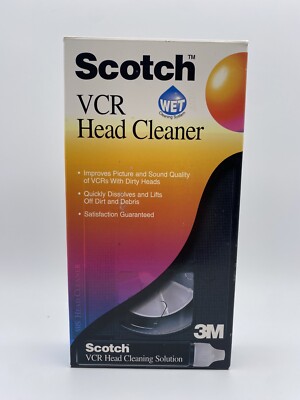 Scotch 3M VCR Head Cleaner Plus Video Cassette Dry Cleaning System