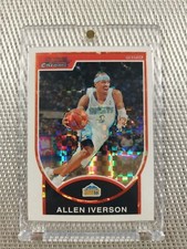 2007-08 TOPPS BOWMAN CHROME XFRACTOR REFRACTOR WHITE ALLEN IVERSON REFRACTOR /50