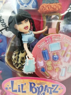 Lil' Bratz Fashion Tote Jade 4,5'' Doll w/ Outfits & 25