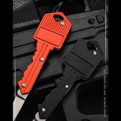 Cuchillo con forma de llave pesca al aire libre camping bolsillo hoja plegable multifuncional - Imagen 7 de 11