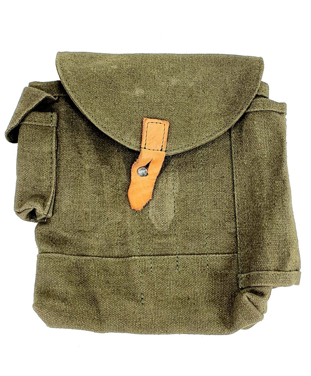 Original Military 4-cell Canvas Mag Pouch Bag Polish Rifle Beryl