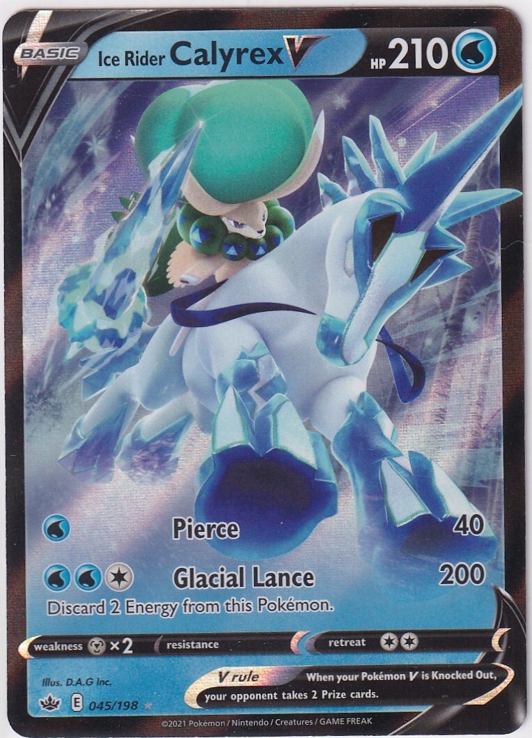 Ice Rider Calyrex V 45/198 Ultra Rare Chilling Reign Pokemon TCG NM/MINT