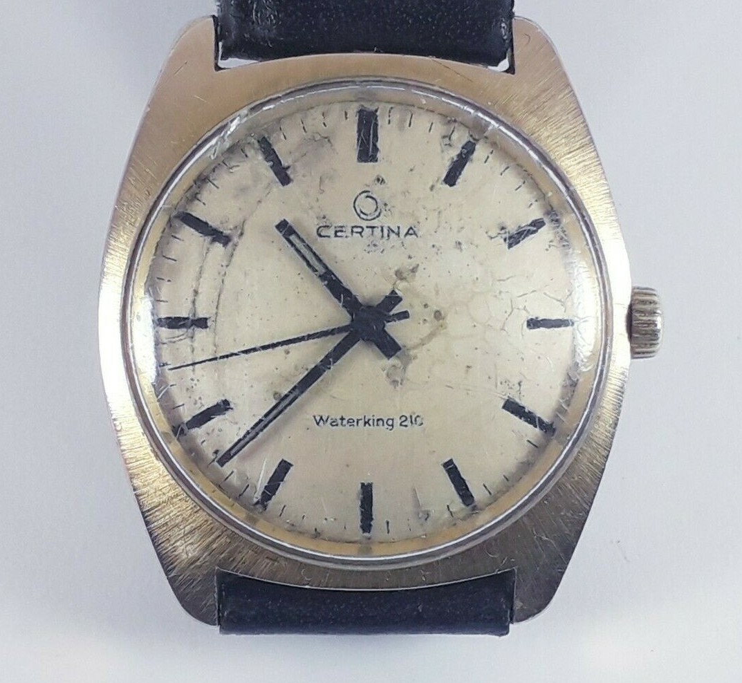 VINTAGE MEN'S CERTINA WATERKING 210 GOLD PLATED WORKING | eBay