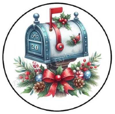 CHRISTMAS MAIL BOX ENVELOPE SEALS LABELS STICKERS PARTY FAVORS
