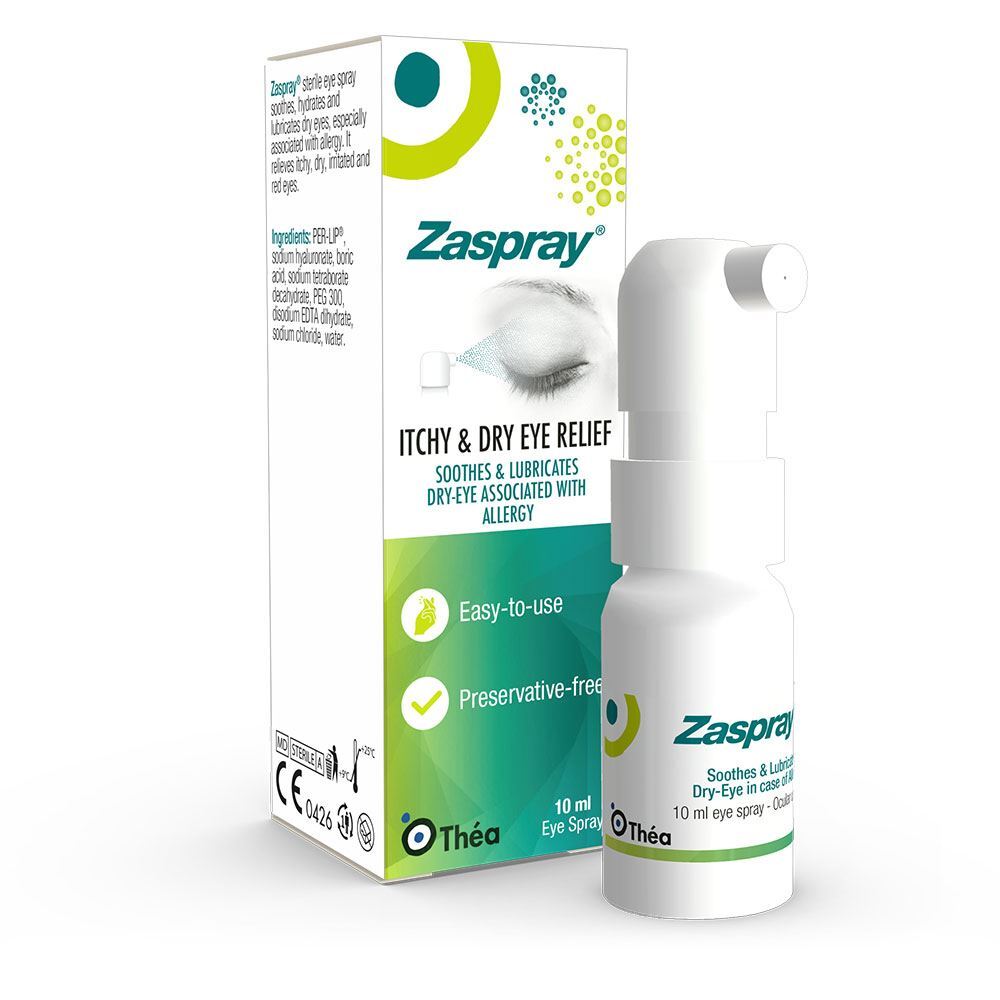 Zaspray 3-in1 Allergy Eye Spray - Itchy & Dry Eye Relief 10ml