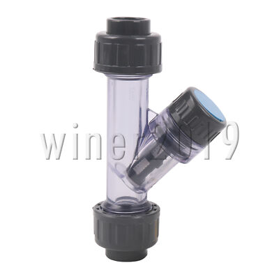 Plastic Manual Y-Strainer 20 Mesh 0-1MPa 145psi DN15 1/2 Inch for Water Oil Grey