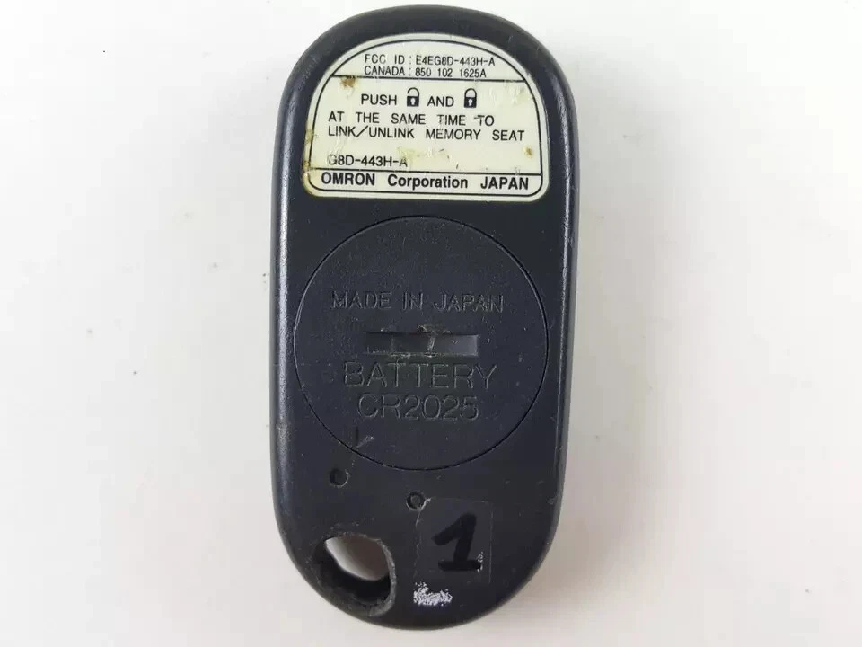 ACURA CL 2001 OEM ключ меньше вход автомобиля брелок дистанционный брелок 4 кнопки серый бесключевой - Изображение 4 из 4